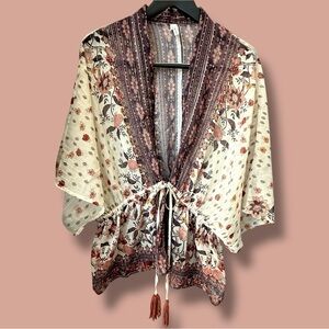 Live 4 Truth Women’s Flowy Tunic Blouse Boho Festival Kimono Cover-Up | Sz M